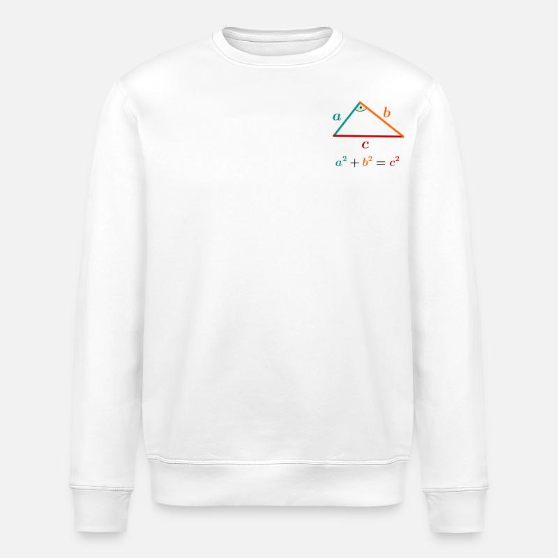a²+b²=c² - Stanley/Stella ROLLER Unisex Organic Sweatshirt - white