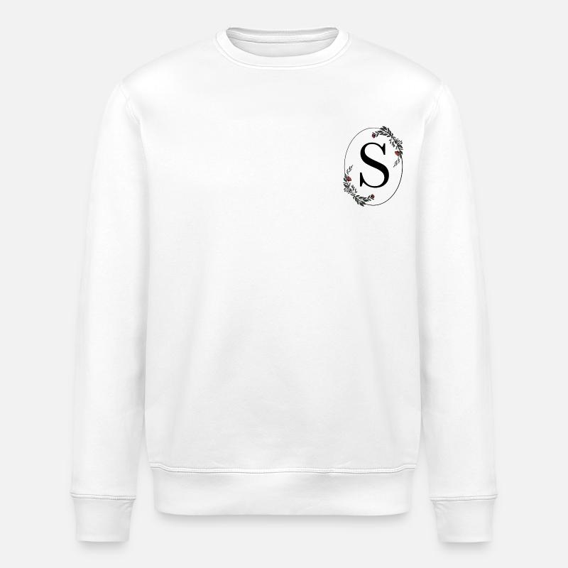 Lettre S - Sweat bio ROLLER Stanley/Stella Unisexe - blanc