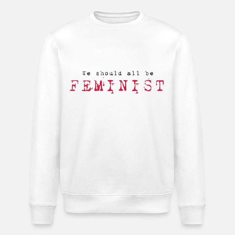 We should all be feminist - Stanley/Stella ROLLER Unisex Organic Sweatshirt - white