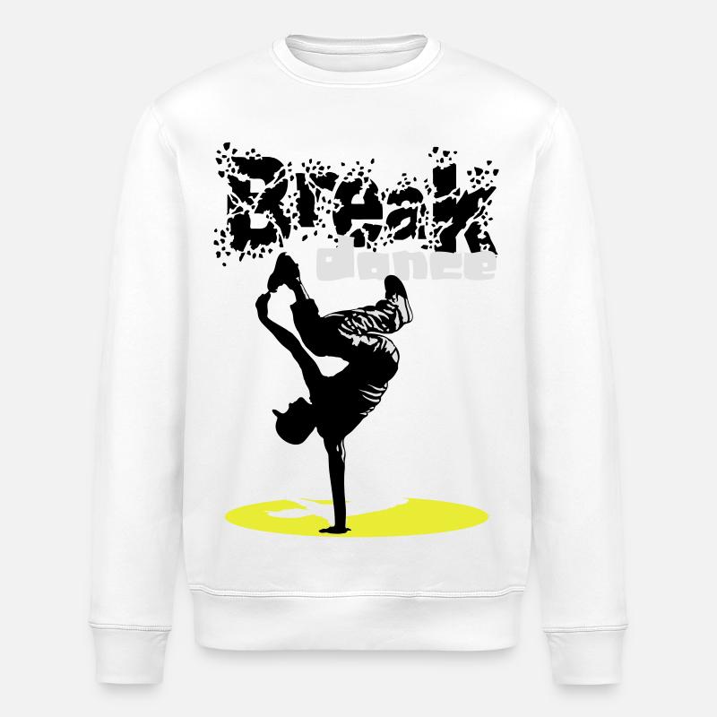 Breakdance flex - Felpa ecologica unisex ROLLER di Stanley/Stella - bianco