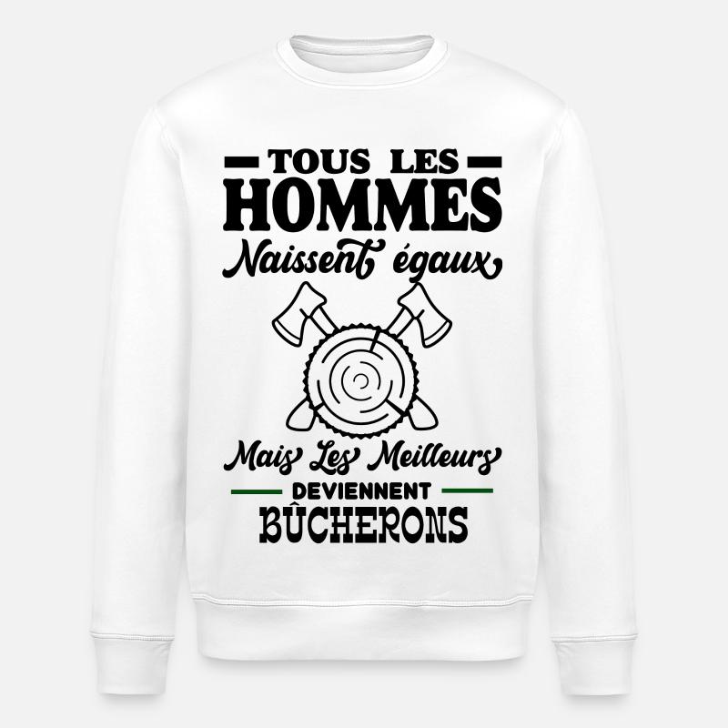 Bûcherons - Sweat bio ROLLER Stanley/Stella Unisexe - blanc