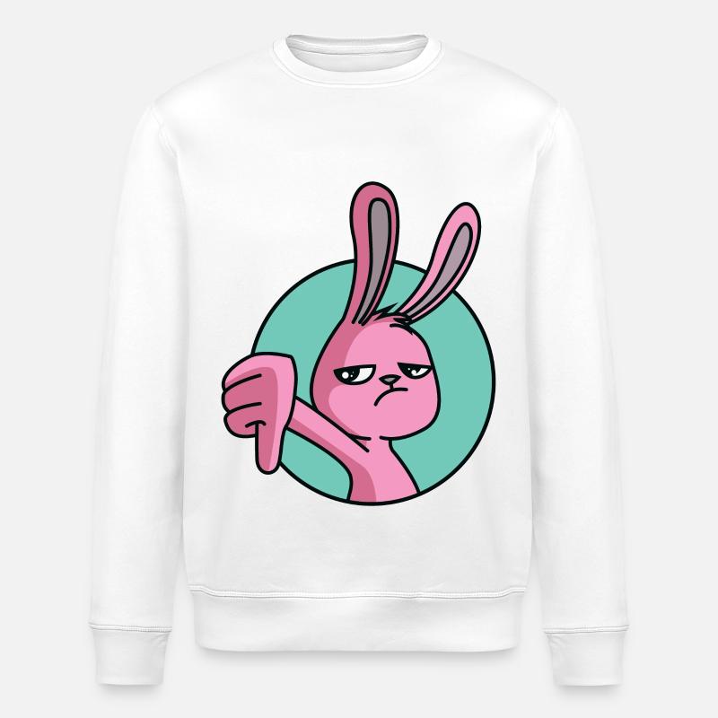Hase Daumen Runter - Stanley/Stella Unisex Bio-Sweatshirt ROLLER - Weiß