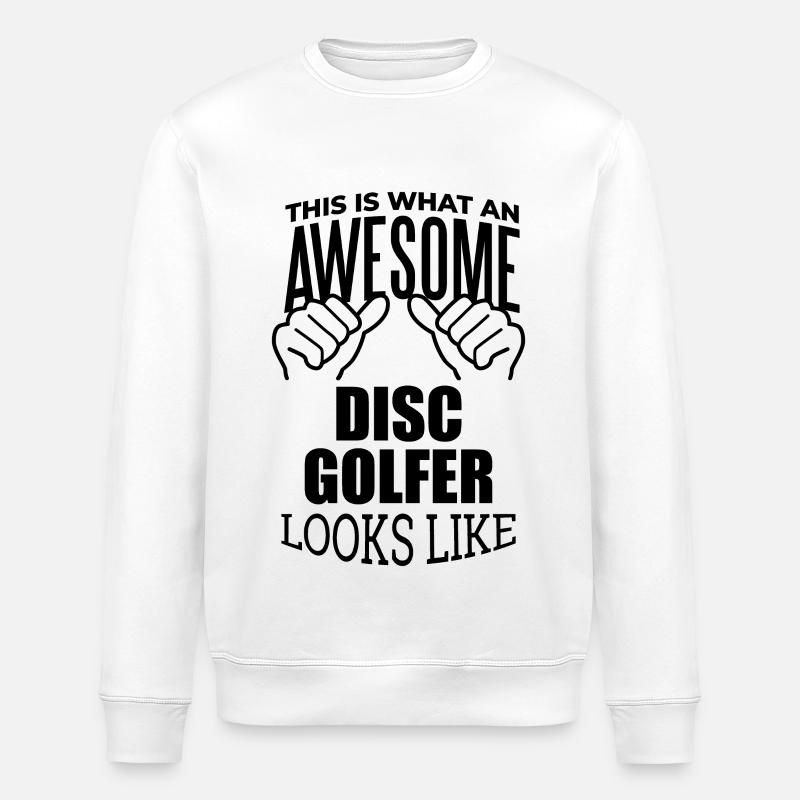 Disc Golfer - Stanley/Stella ROLLER Unisex Organic Sweatshirt - white