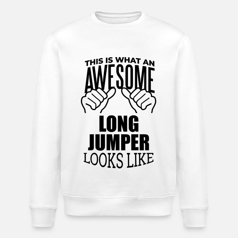 Weitsprung - Stanley/Stella Unisex Bio-Sweatshirt ROLLER - Weiß