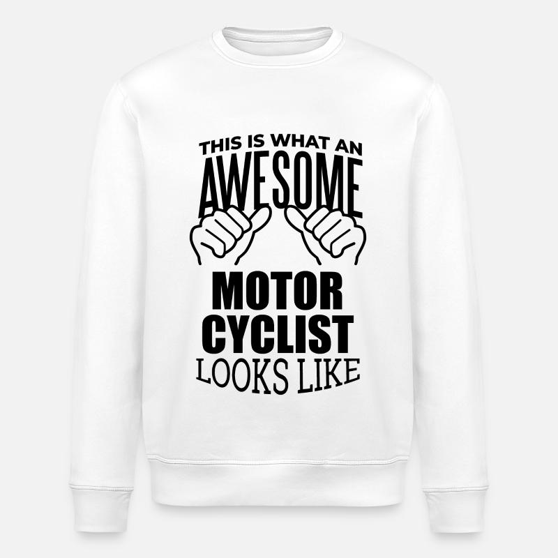 Motorradfahrer - Stanley/Stella Unisex Bio-Sweatshirt ROLLER - Weiß