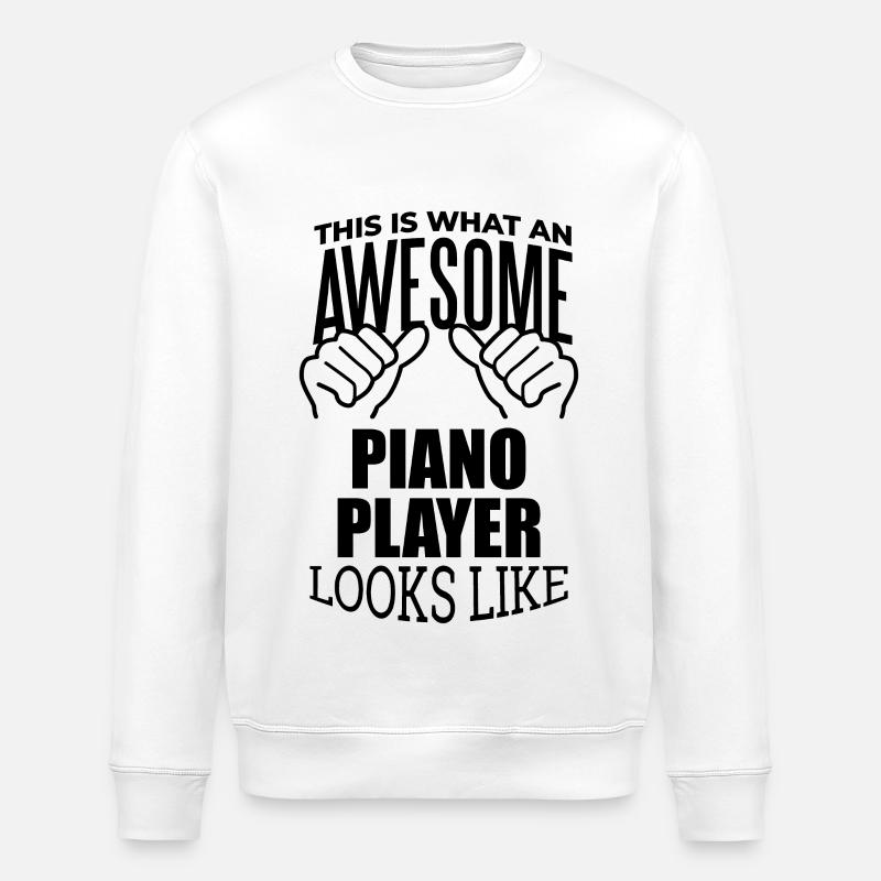 piano - Sweat bio ROLLER Stanley/Stella Unisexe - blanc