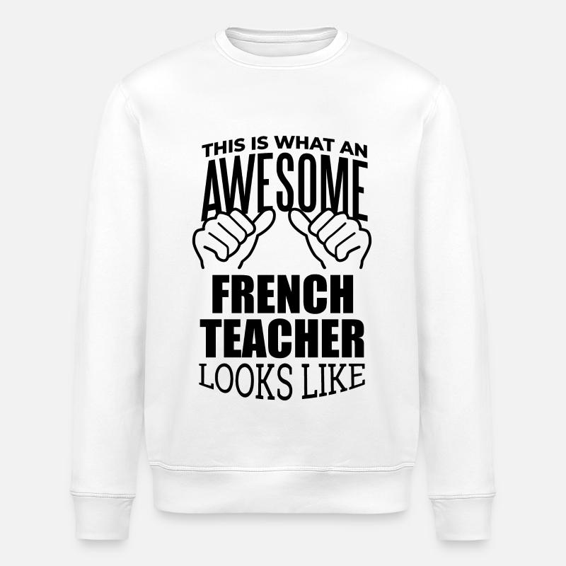 Französisch - Stanley/Stella Unisex Bio-Sweatshirt ROLLER - Weiß