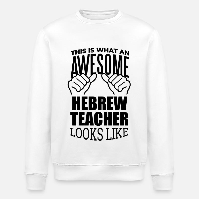 Hebräisch - Stanley/Stella Unisex Bio-Sweatshirt ROLLER - Weiß