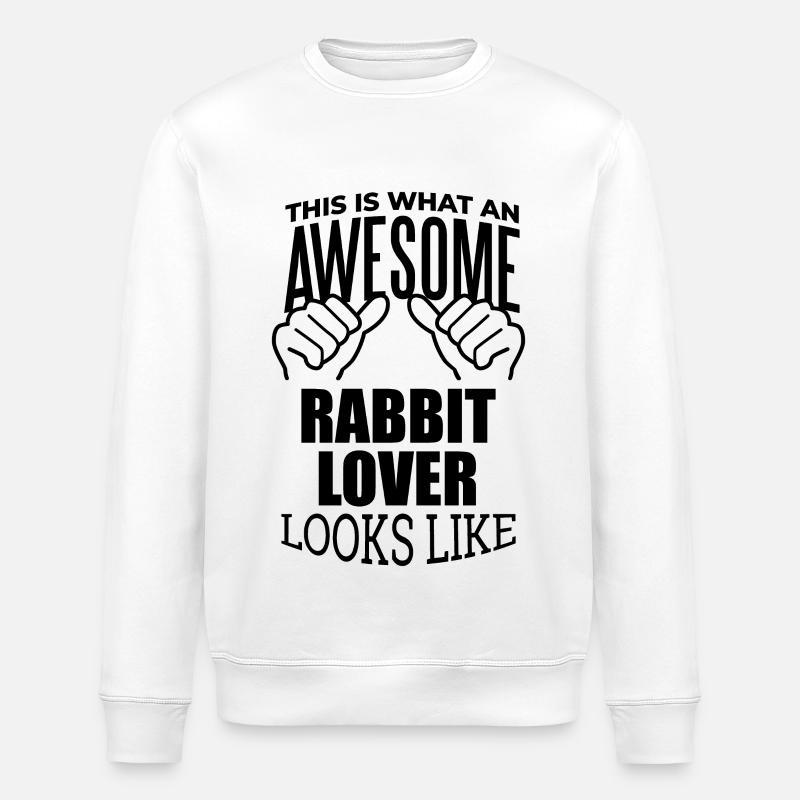 Rabbit - Stanley/Stella ROLLER Unisex Organic Sweatshirt - white