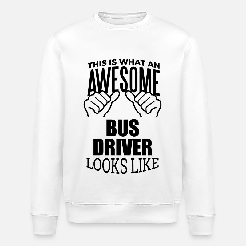 chauffeur de bus - Sweat bio ROLLER Stanley/Stella Unisexe - blanc
