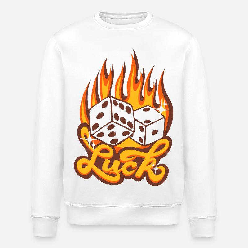 Chance – Cube Ardent Lucky Design - Sweat bio ROLLER Stanley/Stella Unisexe - blanc