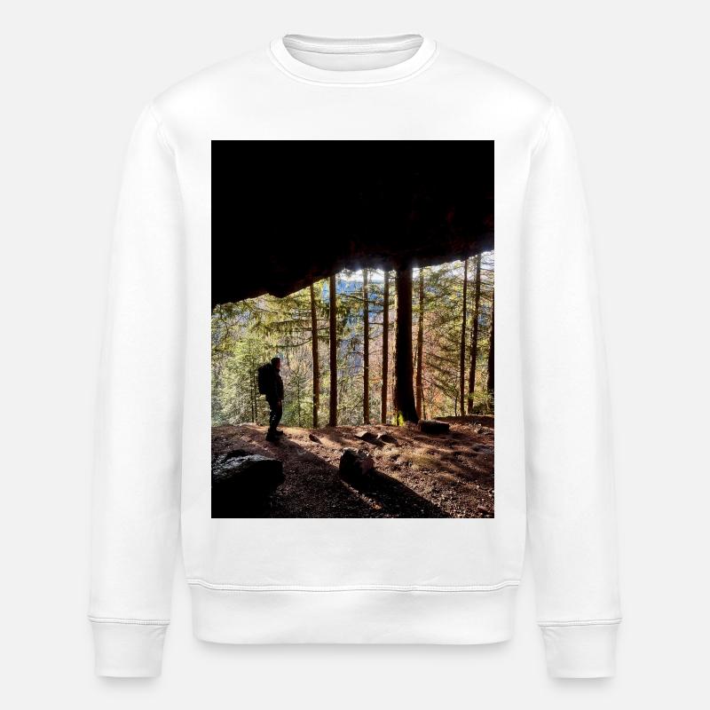 Waldwanderer Naturkunst Design - Stanley/Stella Unisex Bio-Sweatshirt ROLLER - Weiß