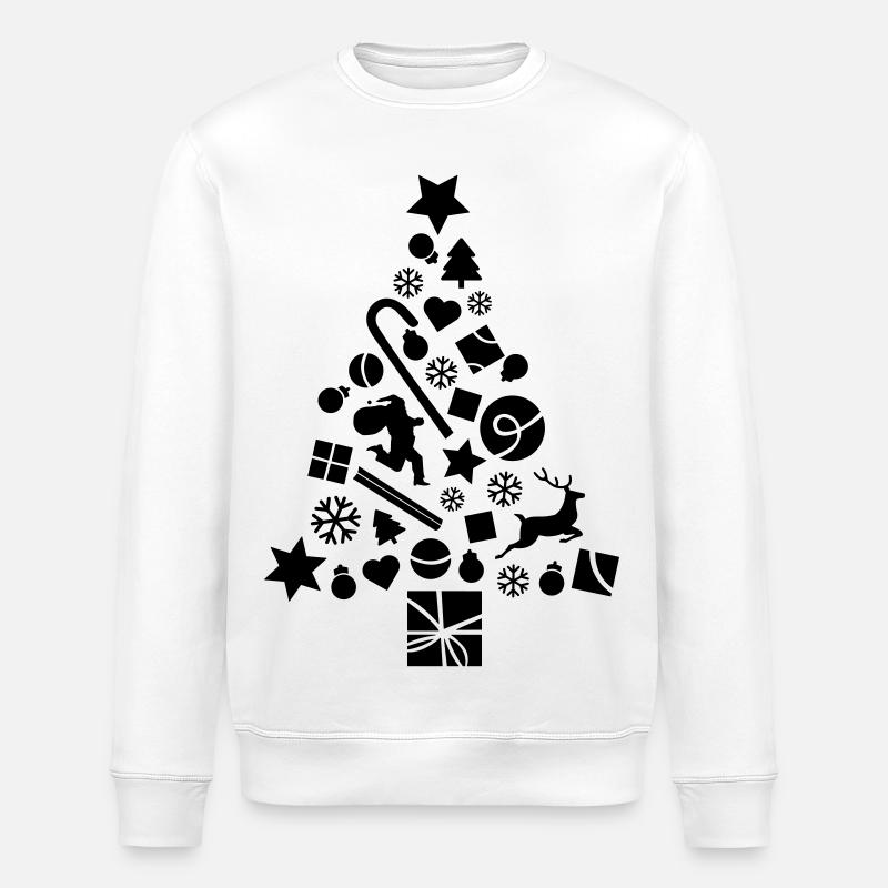 Weihnachtsbaum voller Dekoration - Stanley/Stella Unisex Bio-Sweatshirt ROLLER - Weiß