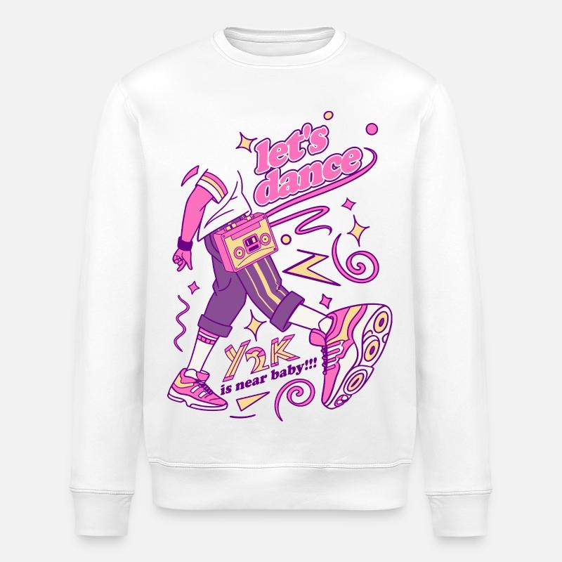 Neon Dance Ghettoblaster-Vibe - Stanley/Stella Unisex Bio-Sweatshirt ROLLER - Weiß