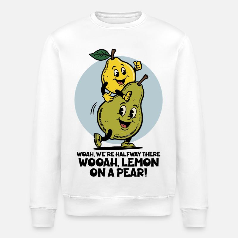 Zitrone auf einer Birne - Stanley/Stella Unisex Bio-Sweatshirt ROLLER - Weiß