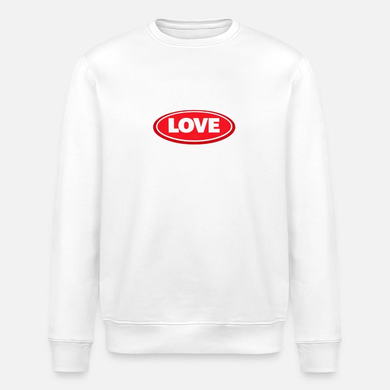 Cooles Stylisches Love Logo - Stanley/Stella Unisex Bio-Sweatshirt ROLLER - Weiß