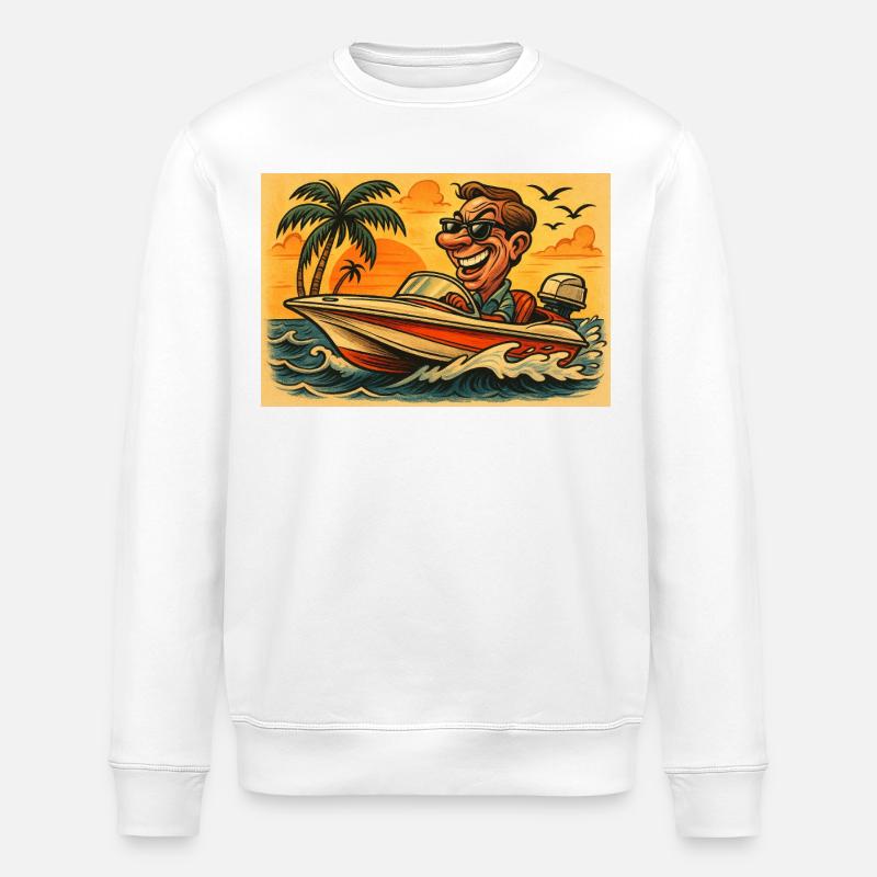 Speed Boat - Stanley/Stella Unisex Bio-Sweatshirt ROLLER - Weiß