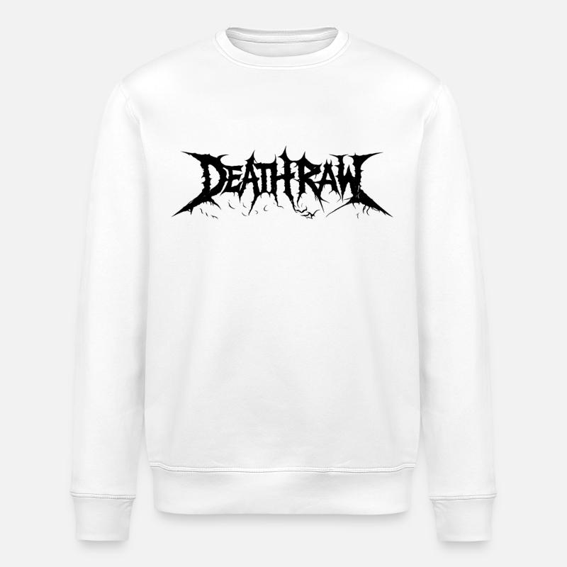 Deathraw Black - Stanley/Stella ROLLER Unisex Organic Sweatshirt - white