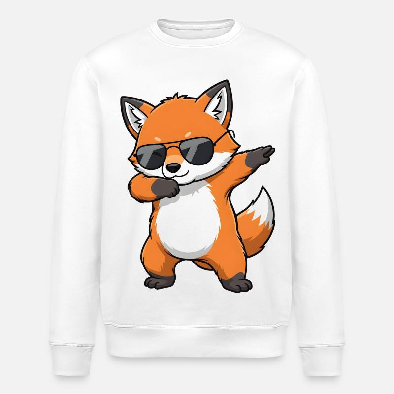Dab Fox - Sweat bio ROLLER Stanley/Stella Unisexe - blanc