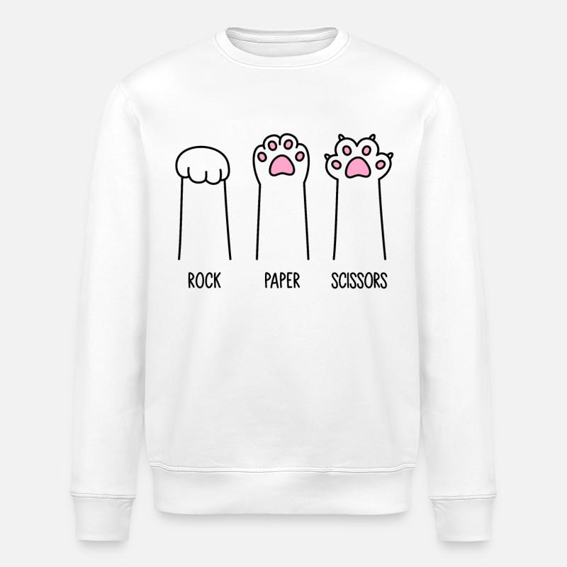 Roche Papier Ciseaux - Sweat bio ROLLER Stanley/Stella Unisexe - blanc