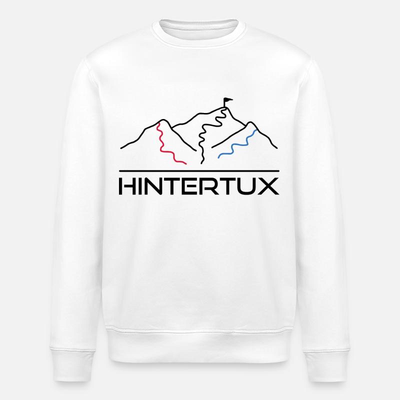 Wintersport Skipiste Hintertux - Stanley/Stella Unisex Bio-Sweatshirt ROLLER - Weiß