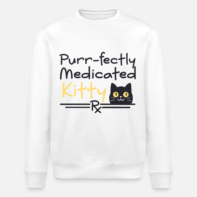 Vétérinaire Chat | Parfaitement médicamenté - Sweat bio ROLLER Stanley/Stella Unisexe - blanc