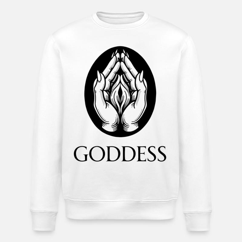 GODDESS (subtitle) #044 - Stanley/Stella ROLLER Unisex Organic Sweatshirt - white
