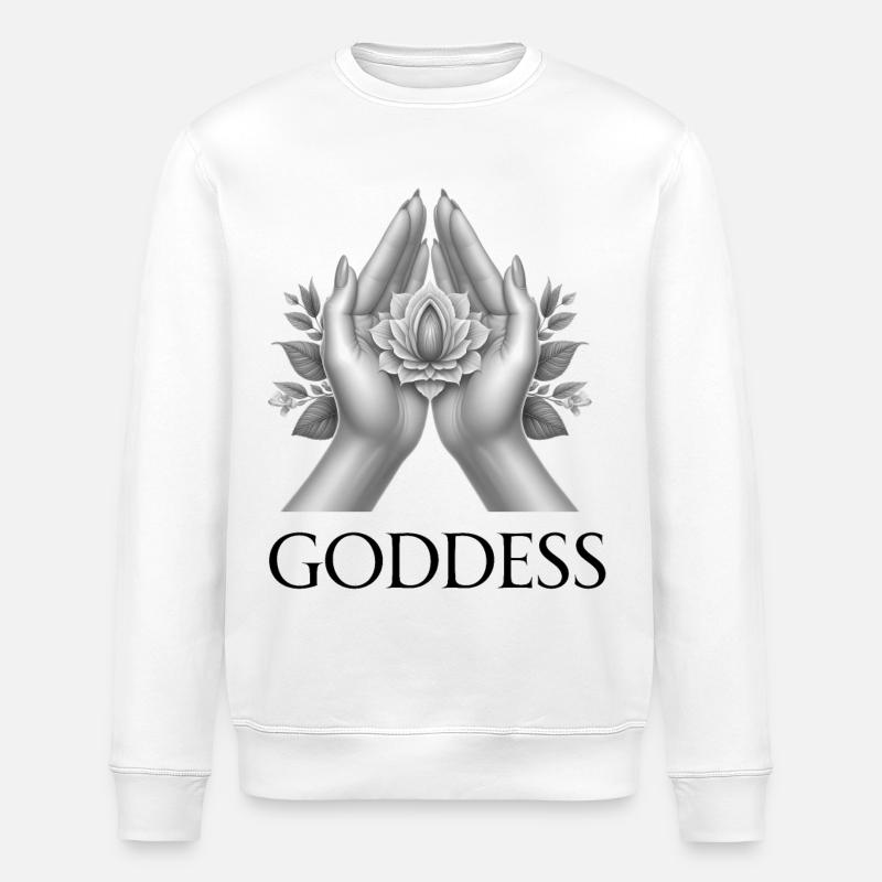 GODDESS (subtitle) #059 - Stanley/Stella ROLLER Unisex Organic Sweatshirt - white