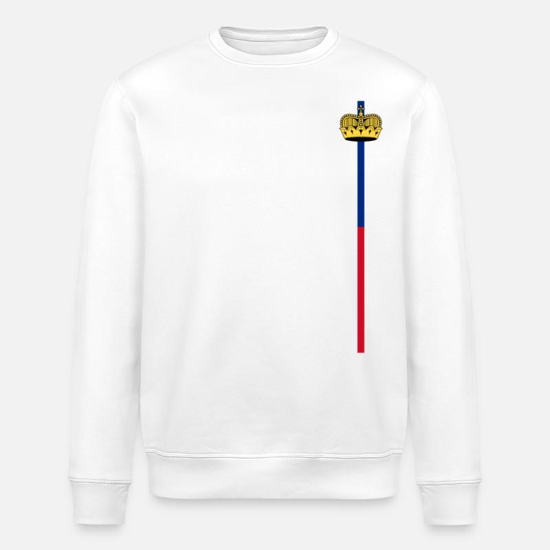 Rayures de Lichtenstein - Sweat bio ROLLER Stanley/Stella Unisexe - blanc