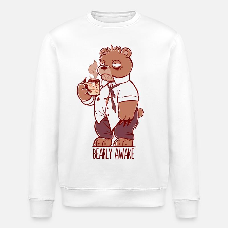 Bärlich wach - Stanley/Stella Unisex Bio-Sweatshirt ROLLER - Weiß