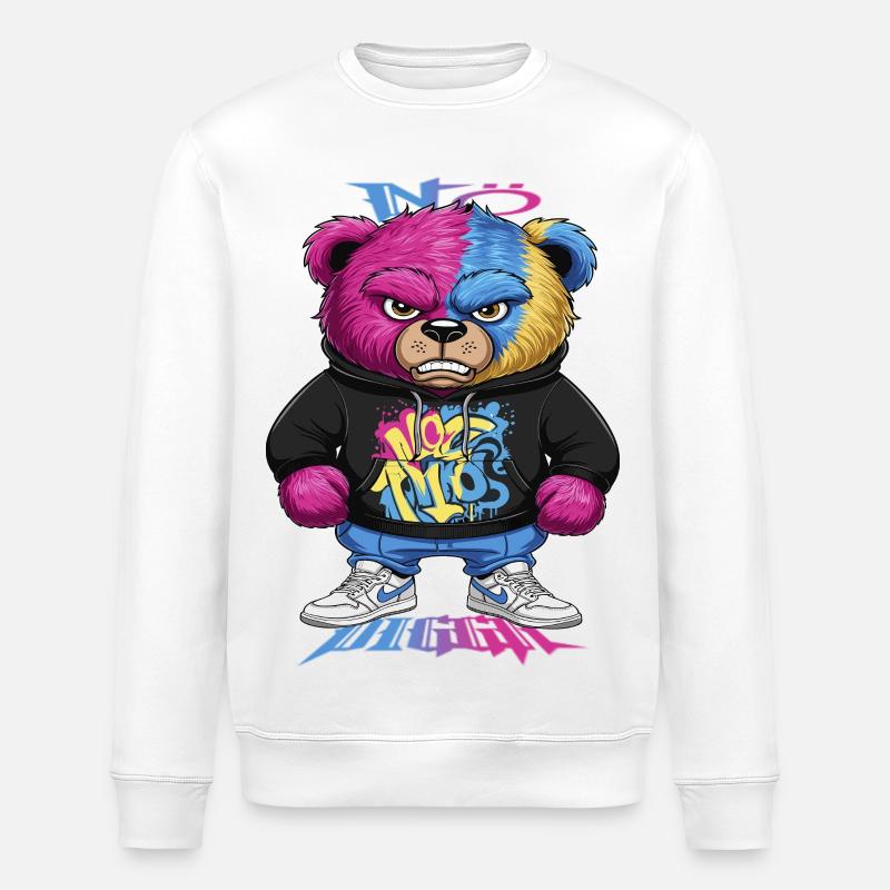 Grummelige Bär - Stanley/Stella Unisex Bio-Sweatshirt ROLLER - Weiß