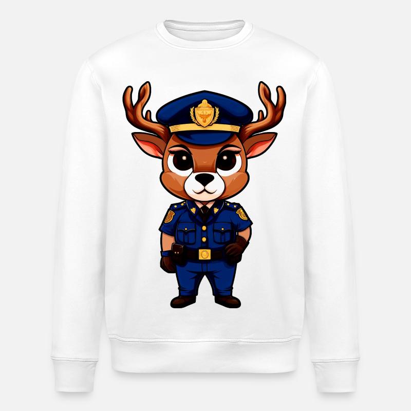 Police de la chasse au cerf - Sweat bio ROLLER Stanley/Stella Unisexe - blanc