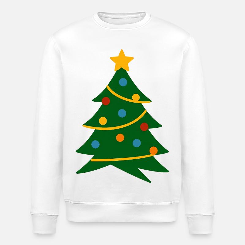 Festlicher Baum mit Girlanden - Stanley/Stella Unisex Bio-Sweatshirt ROLLER - Weiß