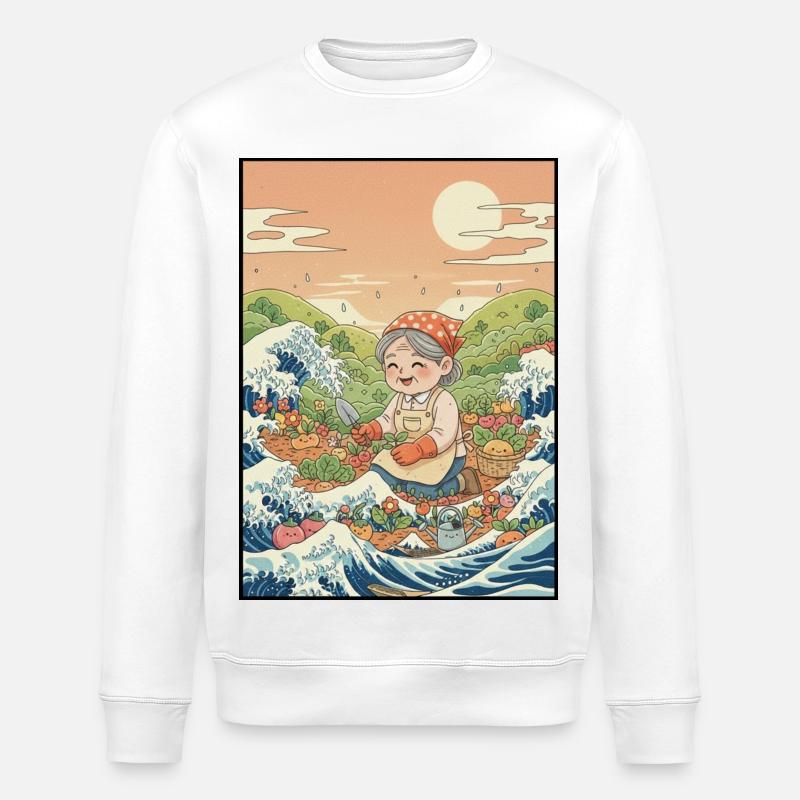 Gärtnerin Kawaii - Stanley/Stella Unisex Bio-Sweatshirt ROLLER - Weiß