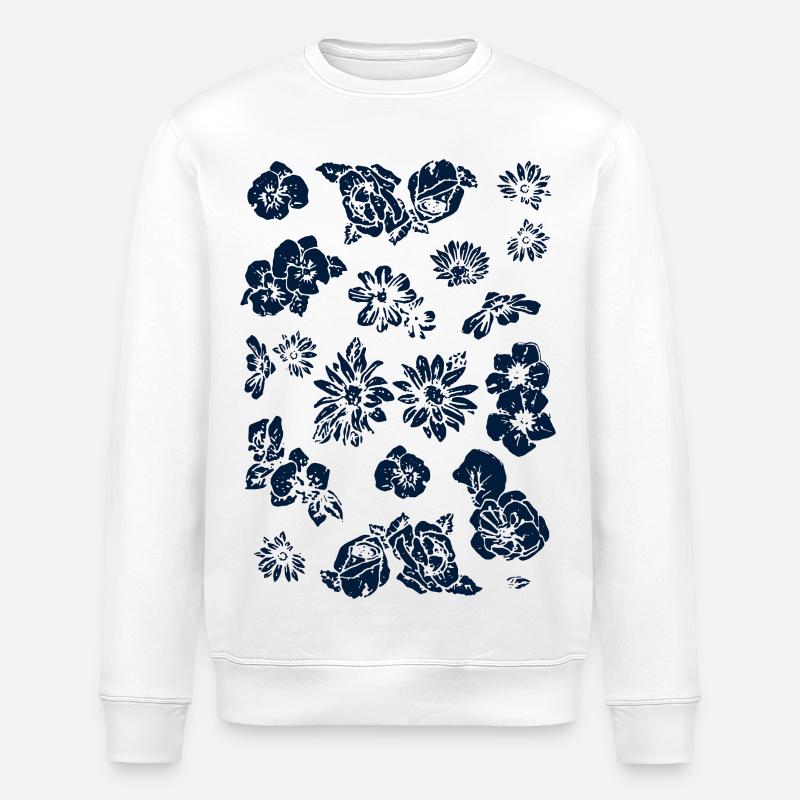 Blumen - Stanley/Stella Unisex Bio-Sweatshirt ROLLER - Weiß