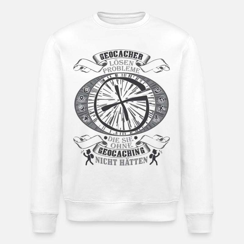 Geocaching - Stanley/Stella ROLLER Unisex Organic Sweatshirt - white