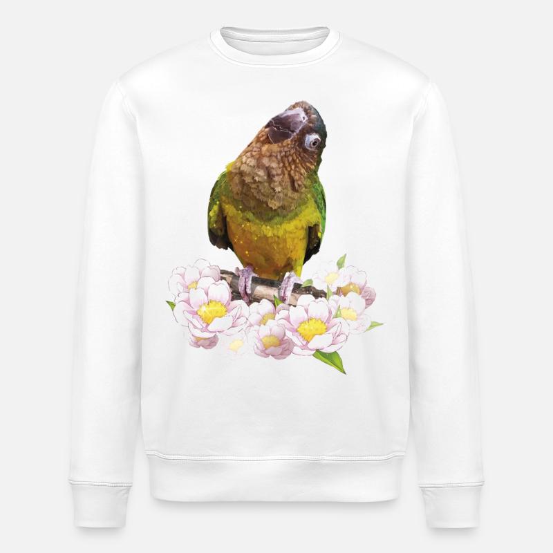Der Dirtyface-Sittich - Stanley/Stella Unisex Bio-Sweatshirt ROLLER - Weiß