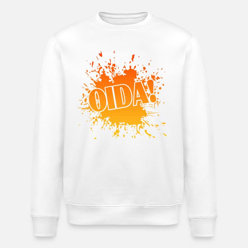 Oida! - Stanley/Stella Unisex Bio-Sweatshirt ROLLER - Weiß