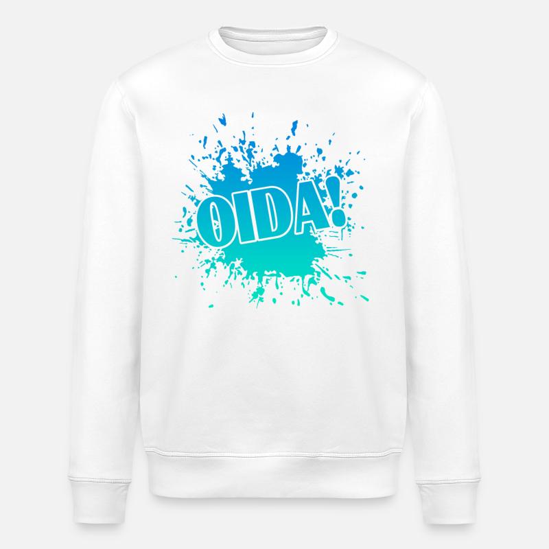 Oida! - Stanley/Stella Unisex Bio-Sweatshirt ROLLER - Weiß
