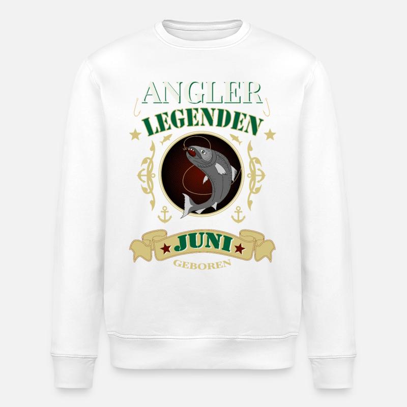 Angler Juni Legenden - Stanley/Stella Unisex Bio-Sweatshirt ROLLER - Weiß