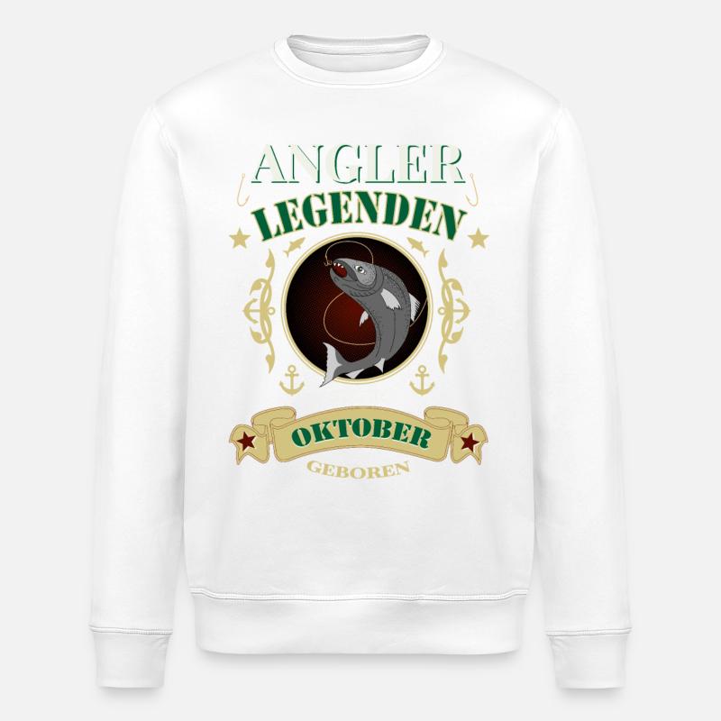 Angler Oktober Legenden - Stanley/Stella Unisex Bio-Sweatshirt ROLLER - Weiß