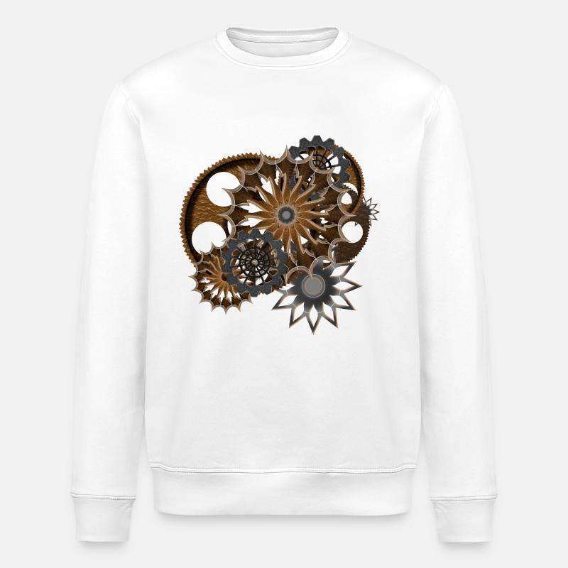 Steampunk - Sweat bio ROLLER Stanley/Stella Unisexe - blanc