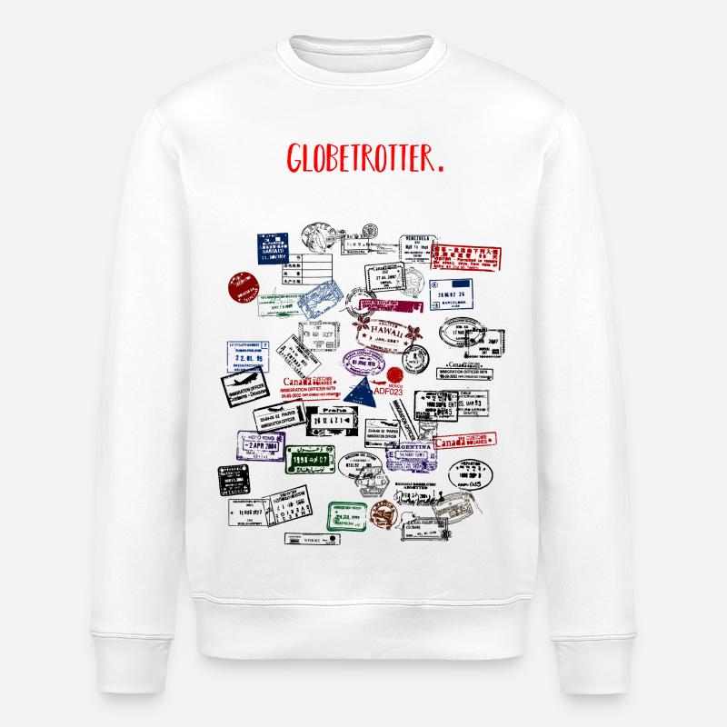 Weltenbummler - Stanley/Stella Unisex Bio-Sweatshirt ROLLER - Weiß
