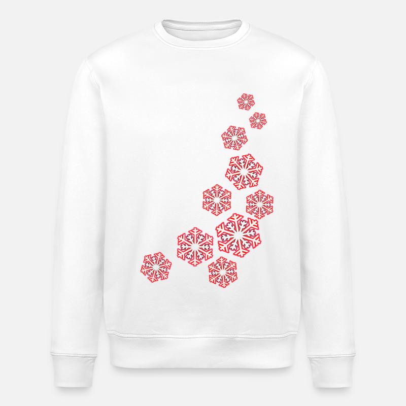 Schneeflocken - Stanley/Stella Unisex Bio-Sweatshirt ROLLER - Weiß
