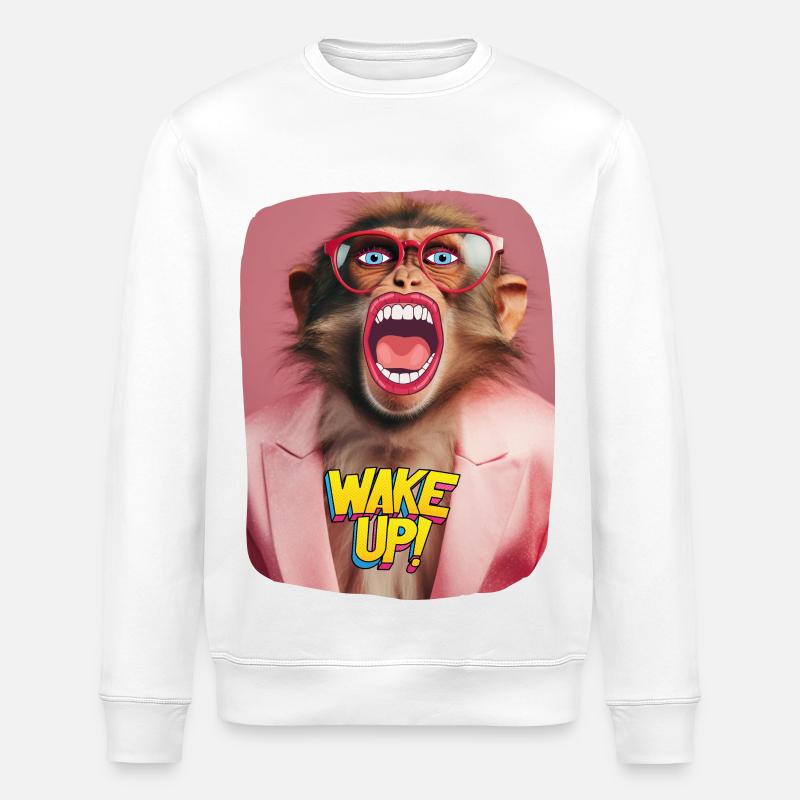 Appel de réveil - Sweat bio ROLLER Stanley/Stella Unisexe - blanc