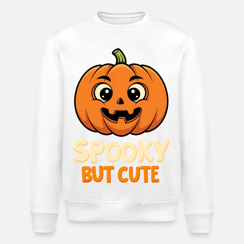 Mignon mais effrayant – Citrouille d'Halloween Kawaii - Sweat bio ROLLER Stanley/Stella Unisexe - blanc