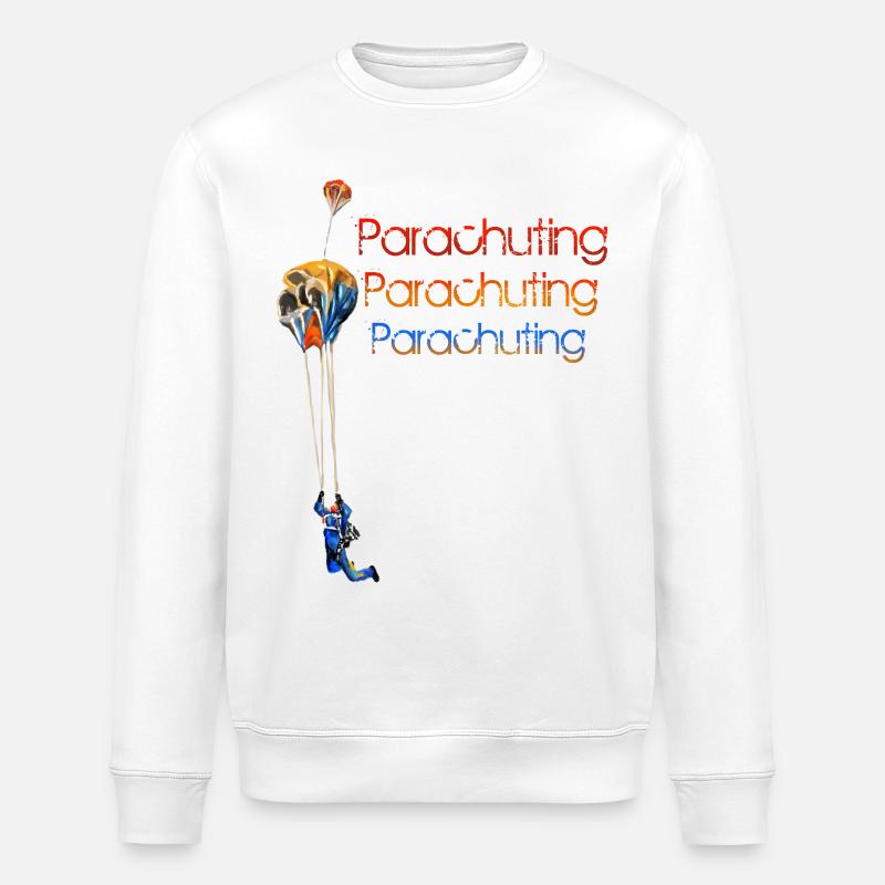 Parachuting - Stanley/Stella Unisex Bio-Sweatshirt ROLLER - Weiß