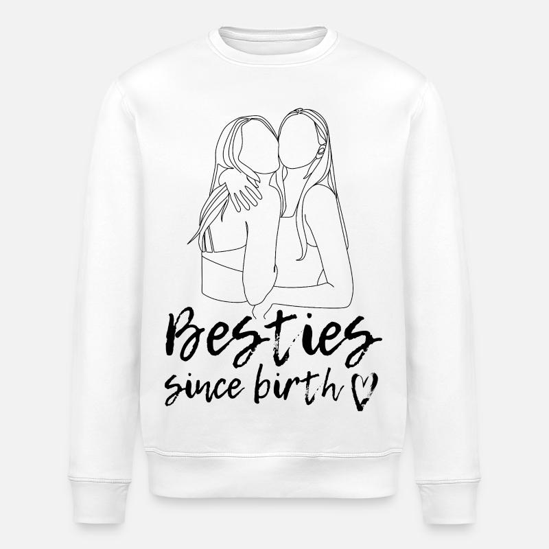 Besties since birth! - Stanley/Stella Unisex Bio-Sweatshirt ROLLER - Weiß