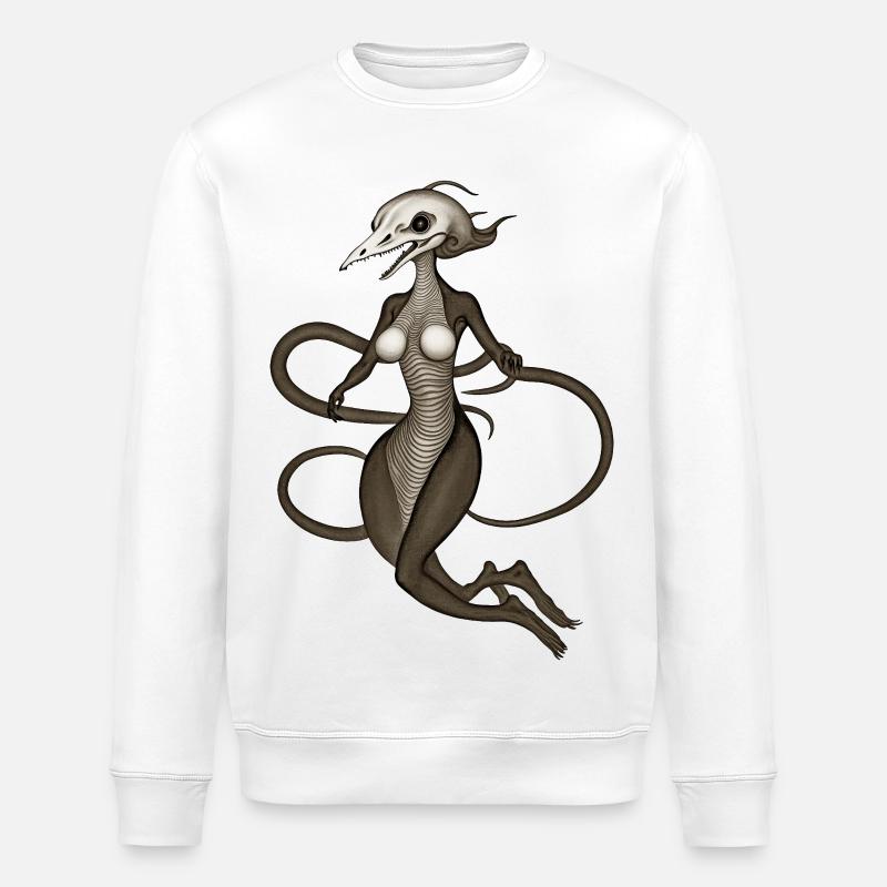 BUG #12 - dark hell - Stanley/Stella ROLLER Unisex Organic Sweatshirt - white