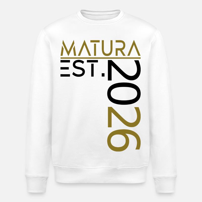 Matura 2026 - Stanley/Stella Unisex Bio-Sweatshirt ROLLER - Weiß